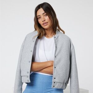 Vuori Women's Light Gray Bomber Jacket